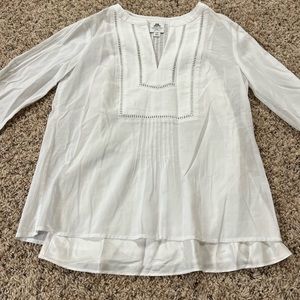 like new* Thomas Mason JCrew women’s eyelet tunic blouse size 00